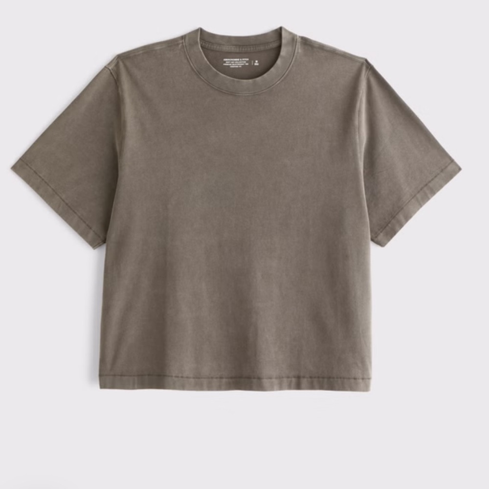 Abercrombie Premium Heavyweight Cropped Tee
